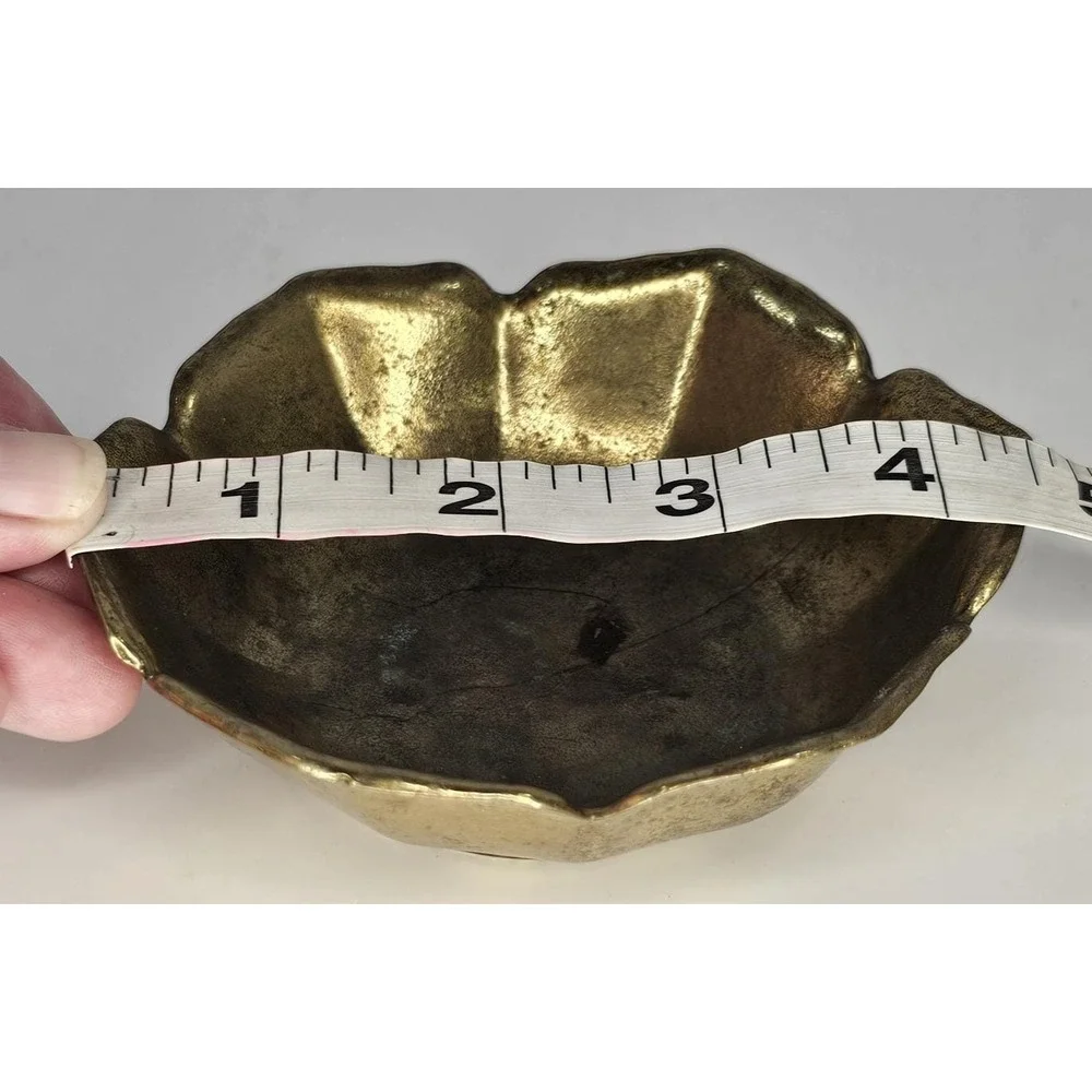 Vtg Collini‎ Solid Brass Small Bowl Trinket Dish